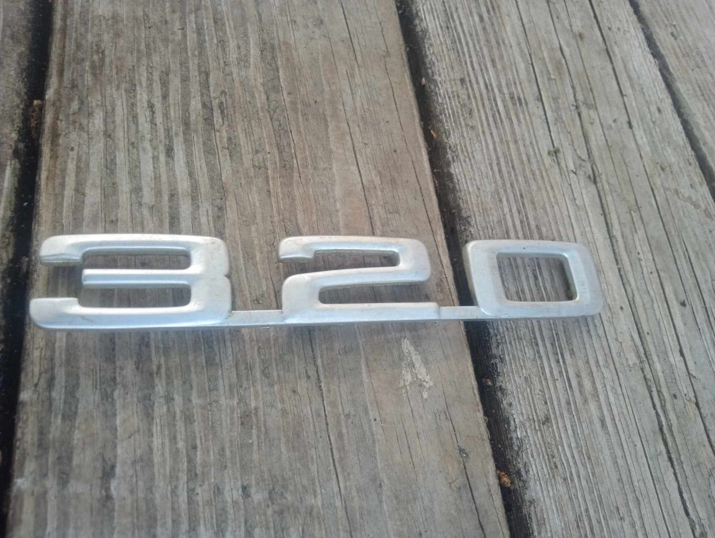 Vintage BMW 320 Emblem Badge Ornament Rear Trunk Lid OEM