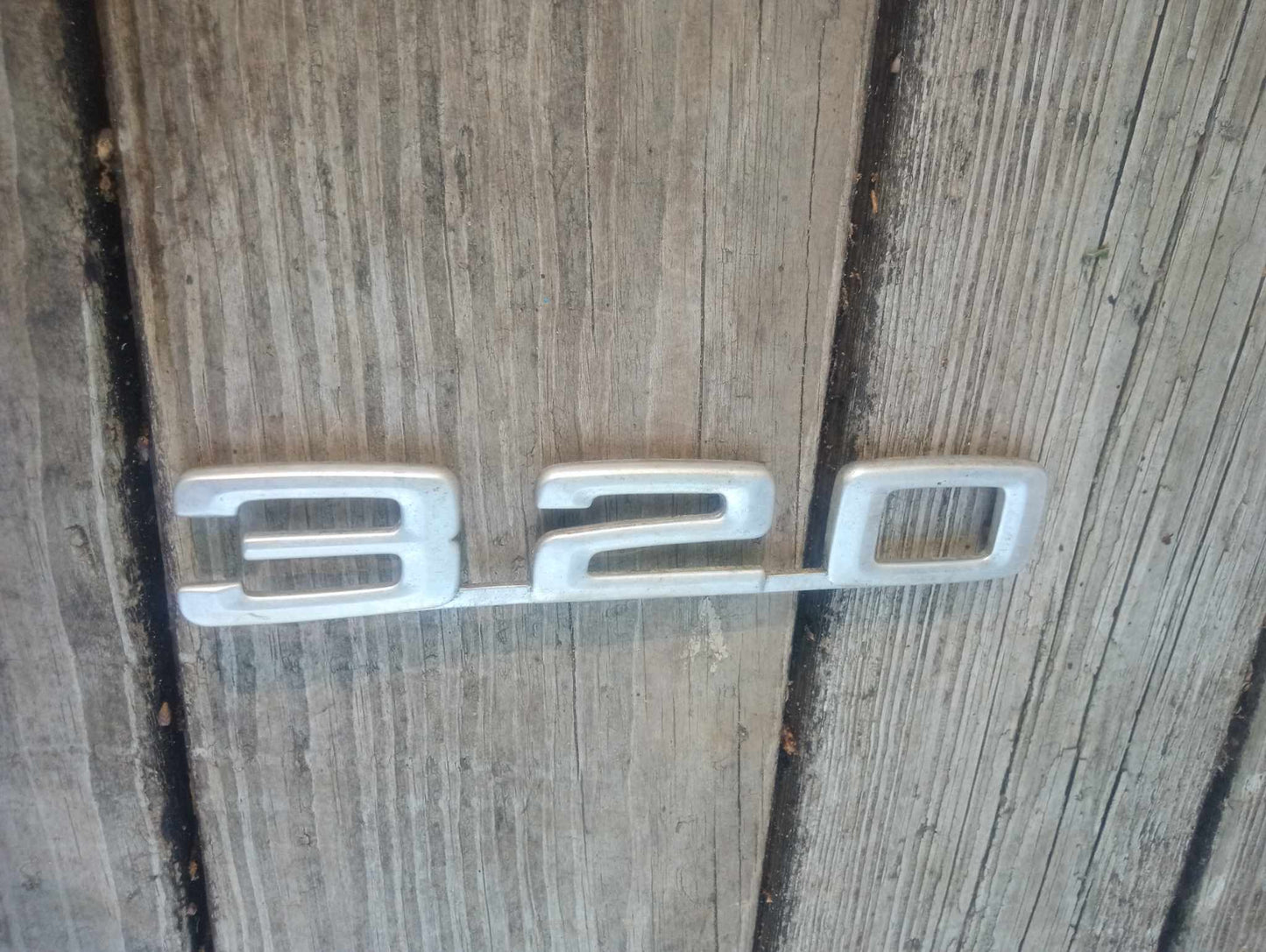 Vintage BMW 320 Emblem Badge Ornament Rear Trunk Lid OEM
