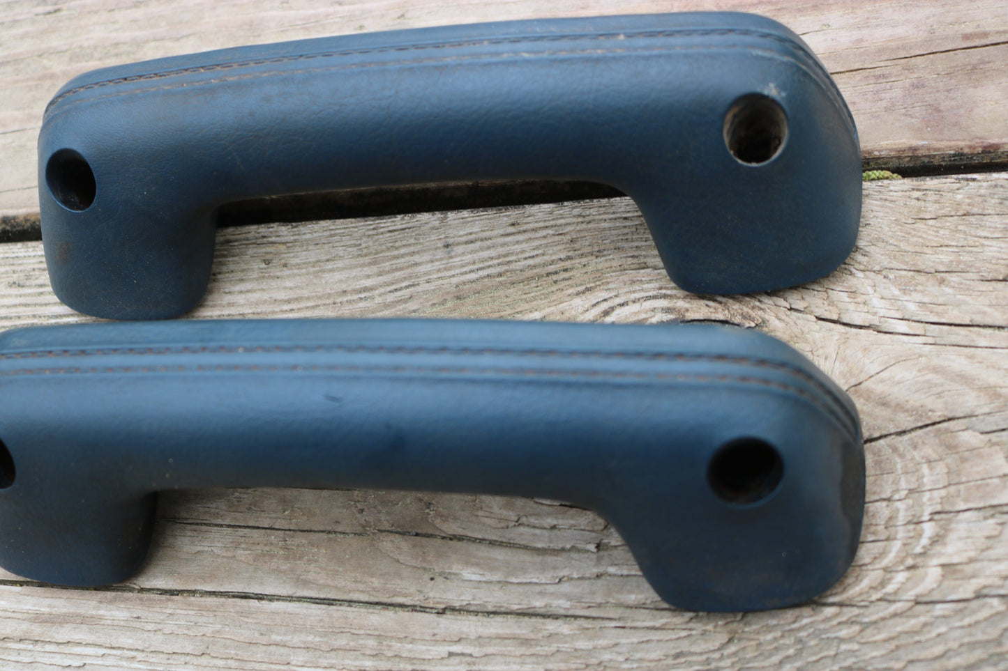 Nissan Datsun 720 Truck Door Panel Pull Handle Arm Rest Pair OEM GENUINE Blue