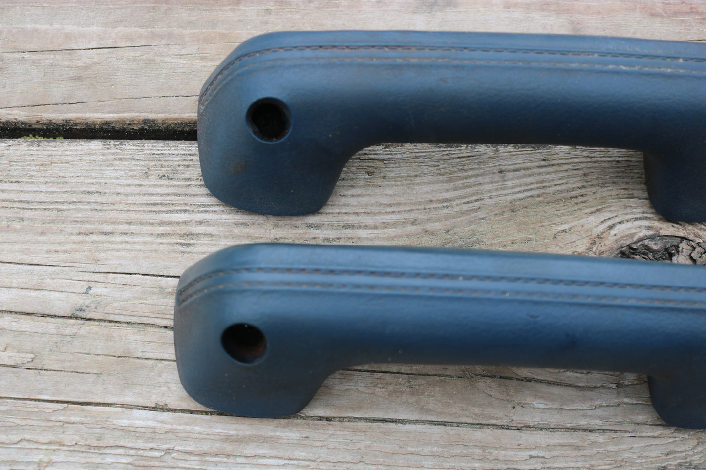Nissan Datsun 720 Truck Door Panel Pull Handle Arm Rest Pair OEM GENUINE Blue