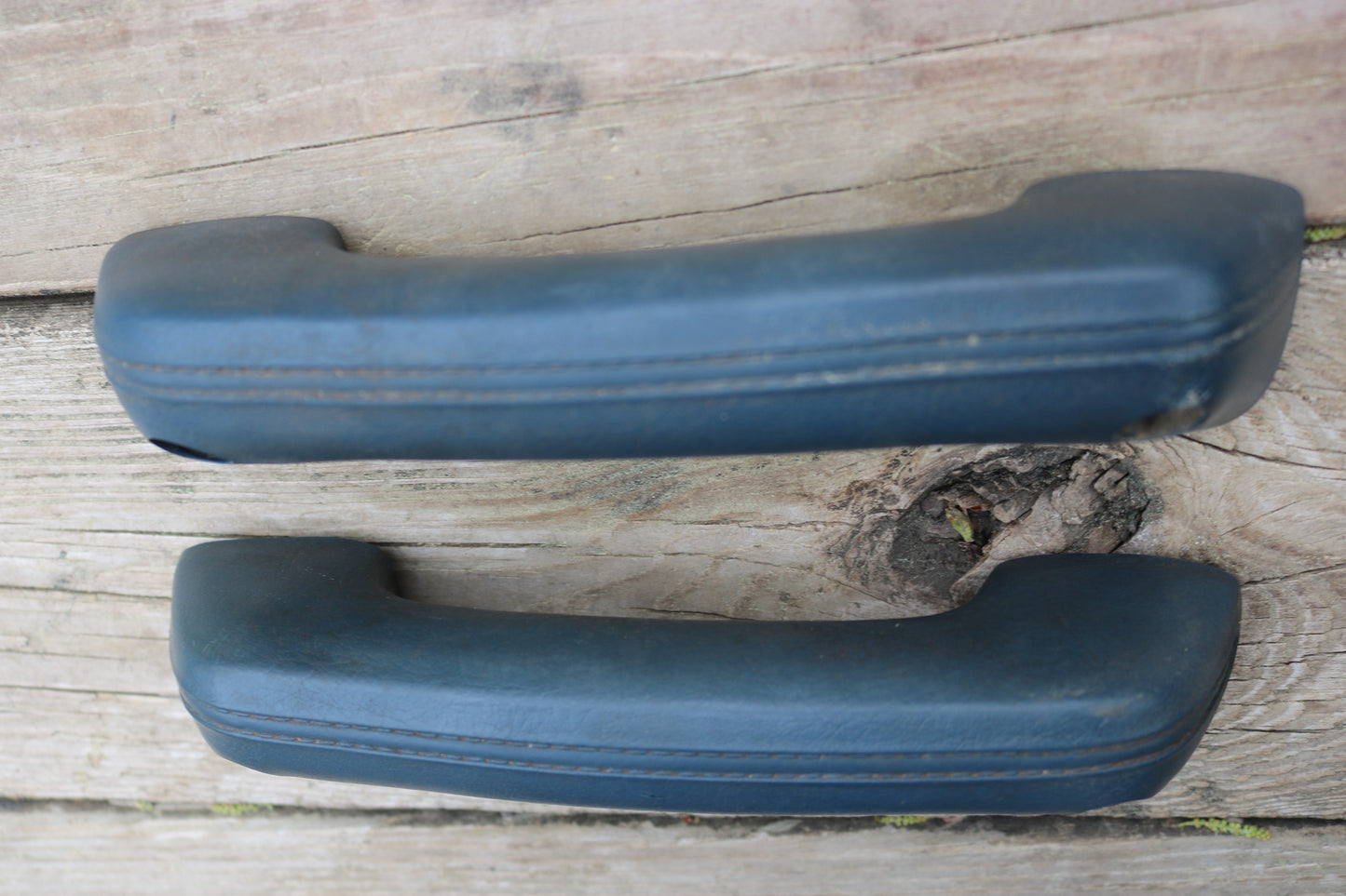 Nissan Datsun 720 Truck Door Panel Pull Handle Arm Rest Pair OEM GENUINE Blue