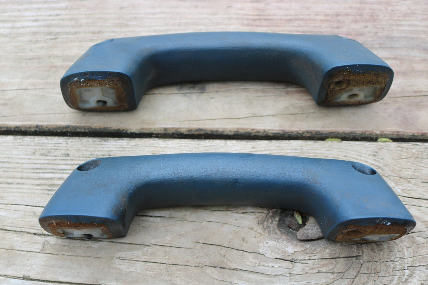 Nissan Datsun 720 Truck Door Panel Pull Handle Arm Rest Pair OEM GENUINE Blue