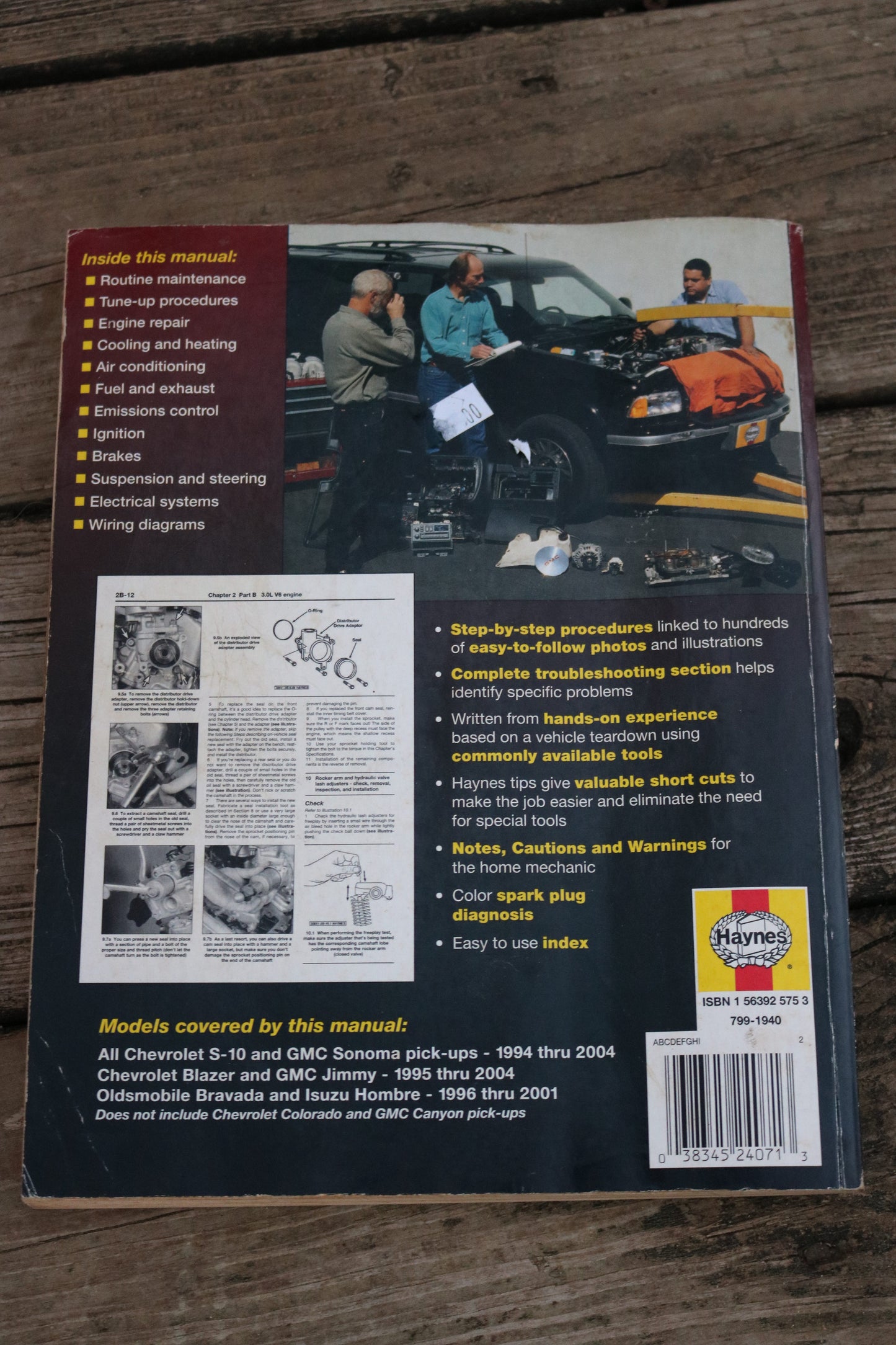 Haynes Chevrolet S-10 GMC Sonoma 1994-2004 Pick-Up Trucks Blazer Jimmy Envoy