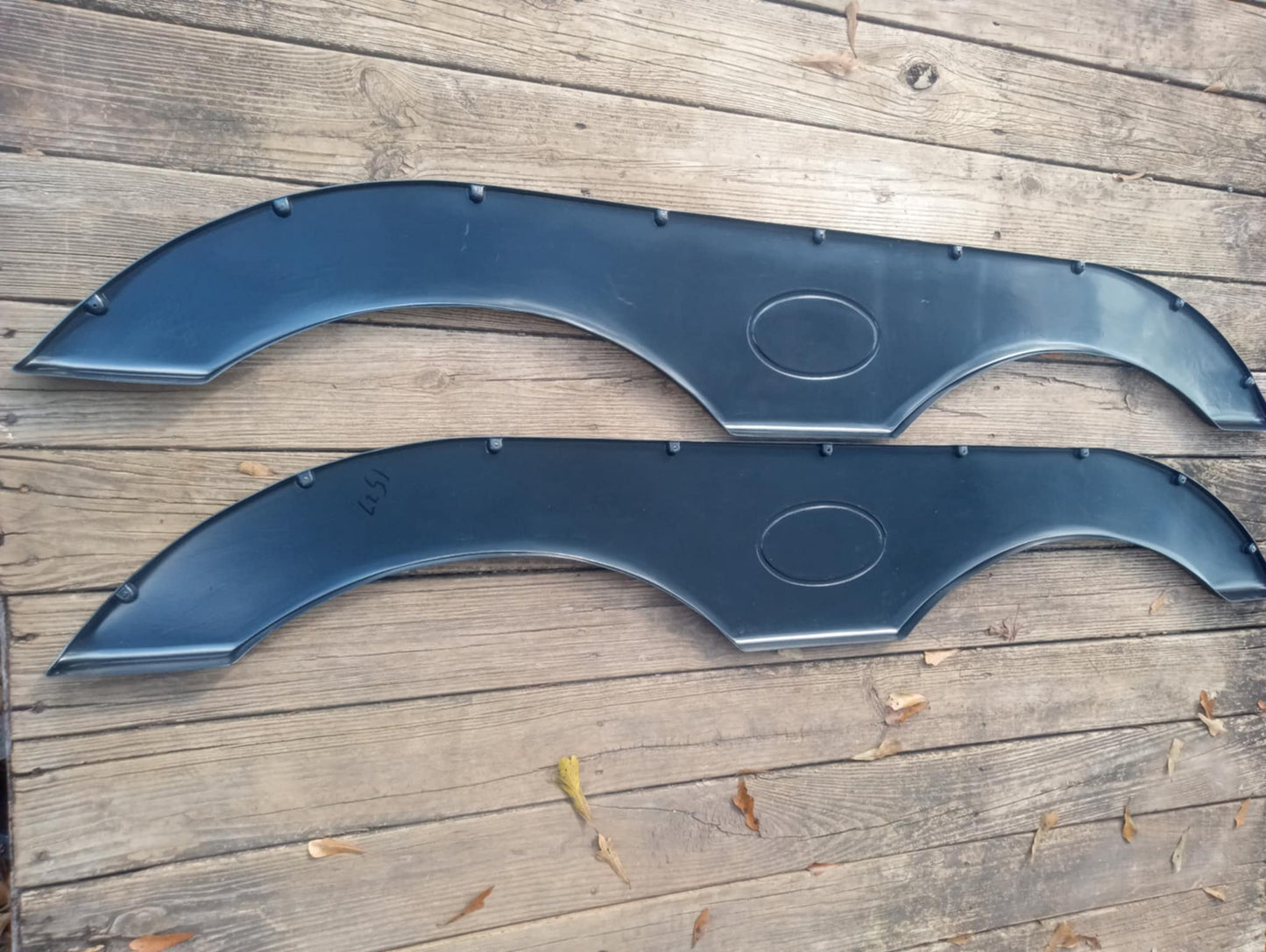 Pair Of RecPro Tandem Trailer Fender Skirt In Blac For RVs, Campers And Trailers