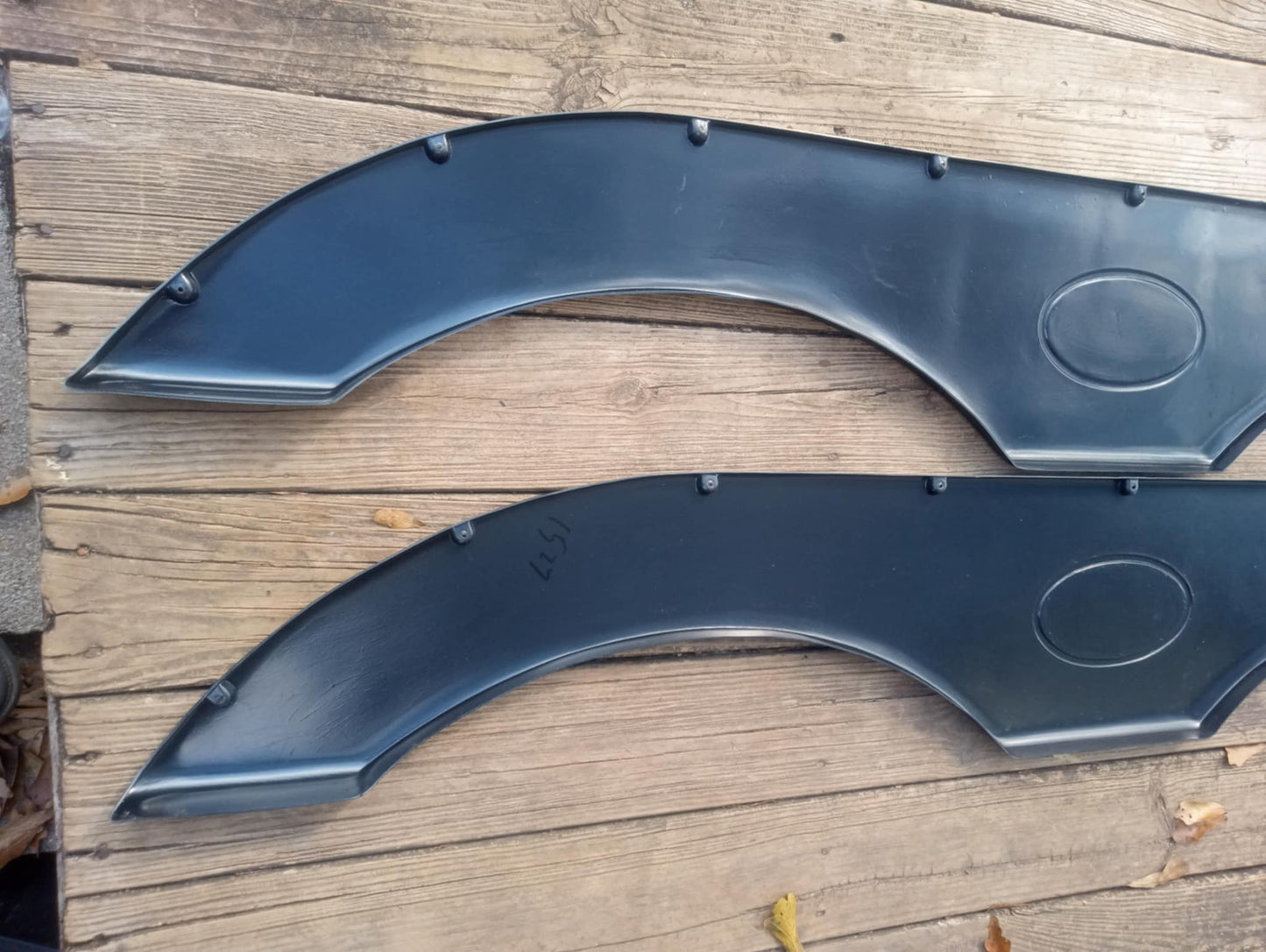 Pair Of RecPro Tandem Trailer Fender Skirt In Blac For RVs, Campers And Trailers