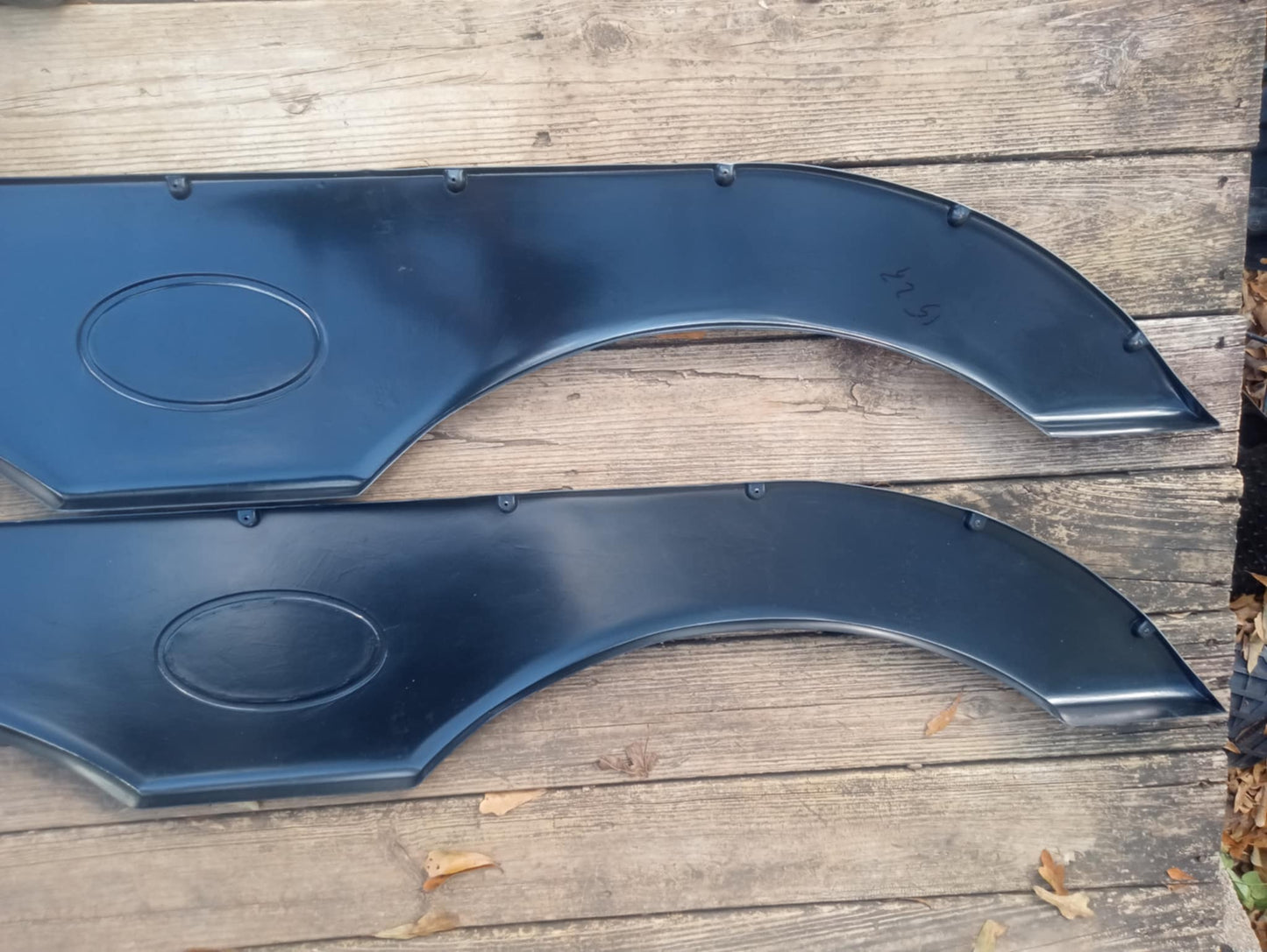 Pair Of RecPro Tandem Trailer Fender Skirt In Blac For RVs, Campers And Trailers