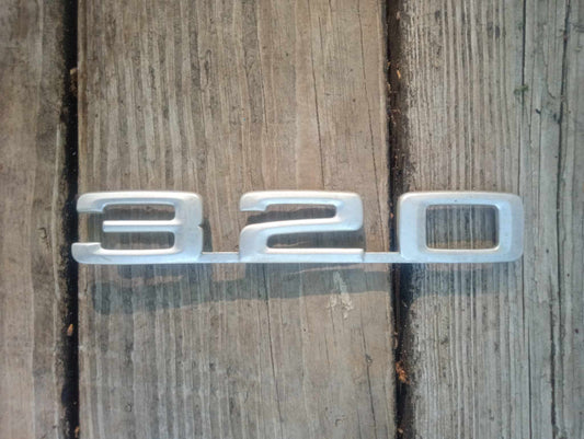 Vintage BMW 320 Emblem Badge Ornament Rear Trunk Lid OEM