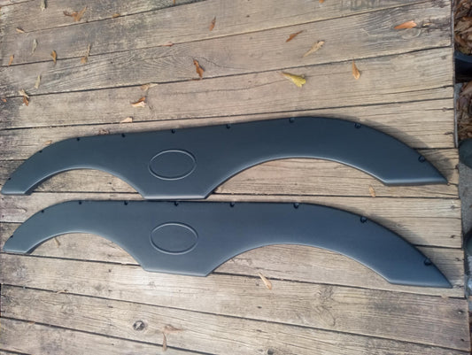 Pair Of RecPro Tandem Trailer Fender Skirt In Blac For RVs, Campers And Trailers